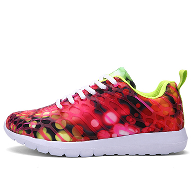 Women's Floral Printed Sneakers - White Sole / White Laces  Women's Floral Printed Sneakers - White Sole / White Laces