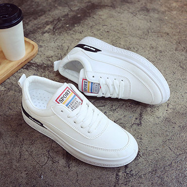 Women's Sneakers - Footwear for Sports / White and Black  Women's Sneakers - Footwear for Sports / White and Black