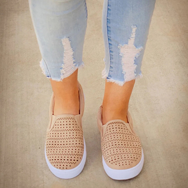 WMNS Small Cut Out Slip On Loafers  WMNS Small Cut Out Slip On Loafers