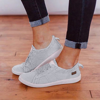 Women's Slip-On Sneakers - Rubber Soles / Round Toes  Women's Slip-On Sneakers - Rubber Soles / Round Toes